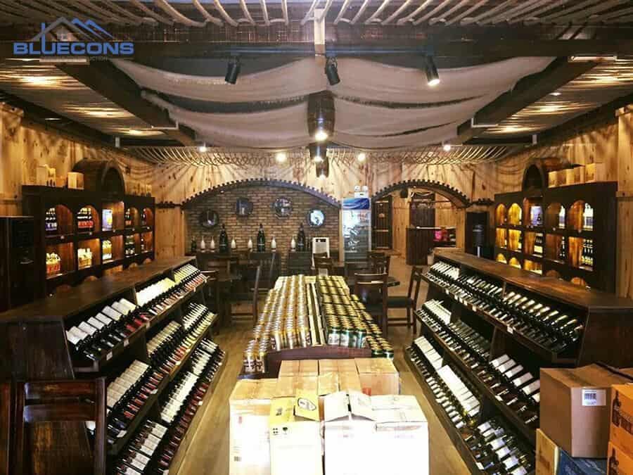 Tủ rượu kích thước lớn cho cửa hàng kinh doanh