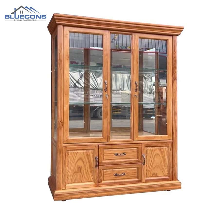 Tủ trưng bày rượu gỗ tự nhiên