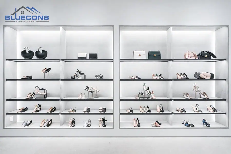 99+ mẫu kệ trưng bày túi xách đẹp, hot nhất 2024 tại Bluecons 14 Tủ đựng túi xách có đèn
