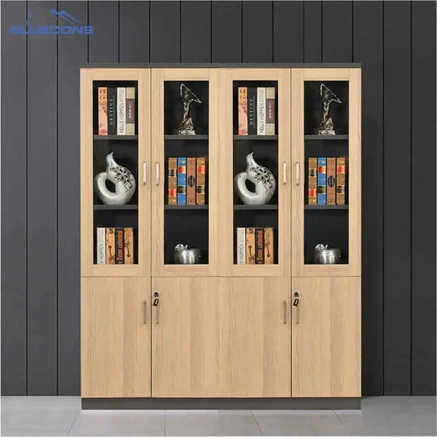 Tủ hồ sơ đẹp gỗ công nghiệp siêu bền, hiện đại tại Bluecons 7 Tủ hồ sơ 4 cánh lưu trữ tối đa nhờ kích thước lớn