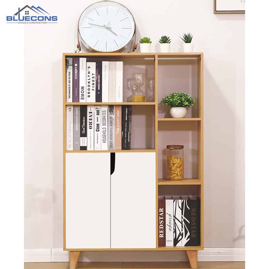 Tủ hồ sơ đẹp treo tường kết hợp kệ sách
