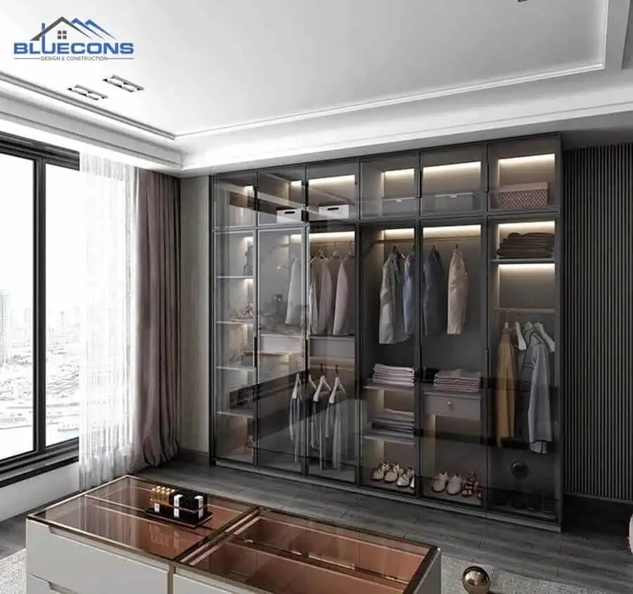 Đóng tủ quần áo theo yêu cầu đẹp, giá rẻ, thiết kế miễn phí tại Bluecons 12 Tủ quần áo cánh kính
