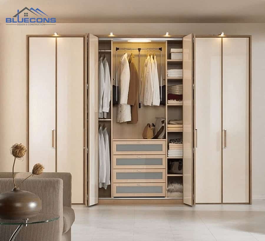 Tủ quần áo kịch trần đơn giản, nhỏ gọn