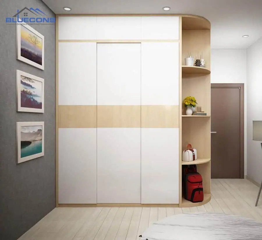 Đóng tủ quần áo theo yêu cầu đẹp, giá rẻ, thiết kế miễn phí tại Bluecons 24 Tủ quần áo kịch trần tiện lợi
