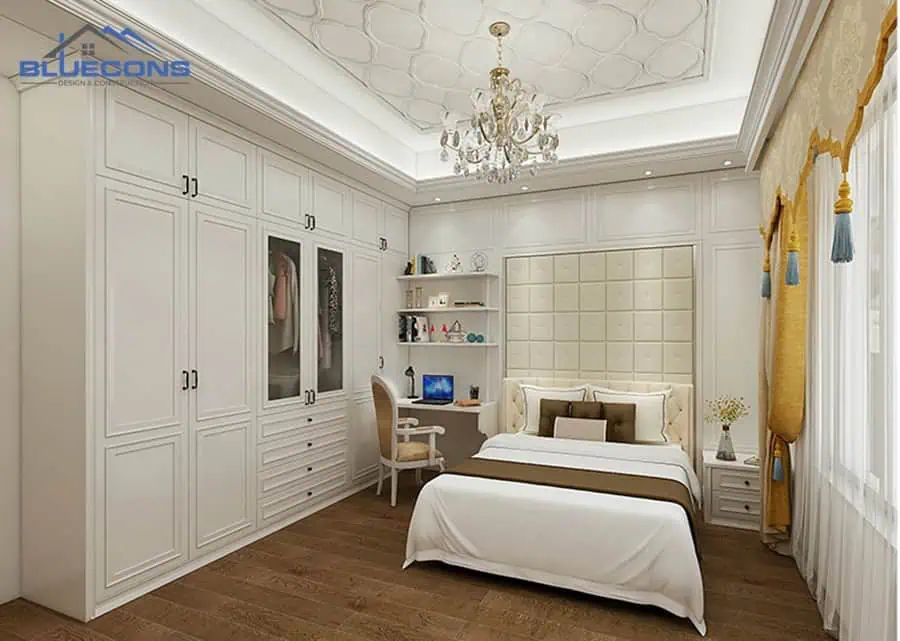 Đóng tủ quần áo theo yêu cầu đẹp, giá rẻ, thiết kế miễn phí tại Bluecons 26 Tủ quần áo tân cổ điển
