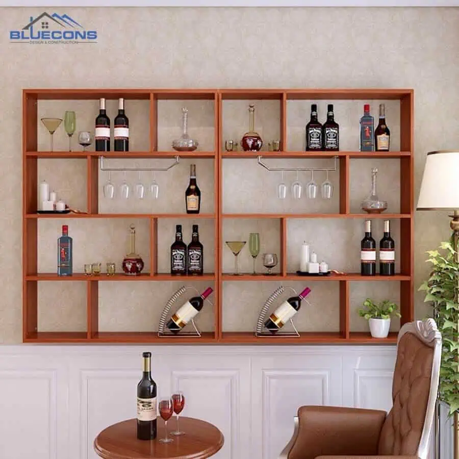 101+ Mẫu Tủ Gỗ Phòng Khách Hiện Đại Đẹp Nhất 2024 Tại Bluecons 19 Tủ rượu cho phòng khách