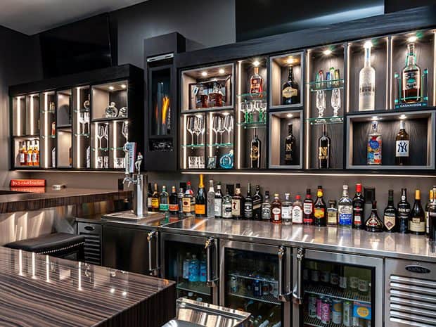 tủ rượu kết hợp quầy bar 2 tủ rượu kết hợp quầy bar