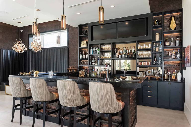 tủ rượu kết hợp quầy bar 2