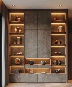 Tủ trưng bày gỗ công nghiệp đẹp