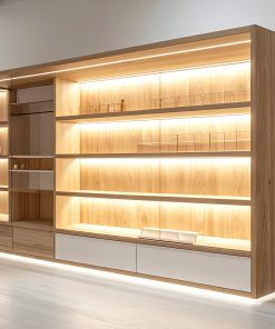 Tủ trưng bày gỗ đẹp cho cửa hàng