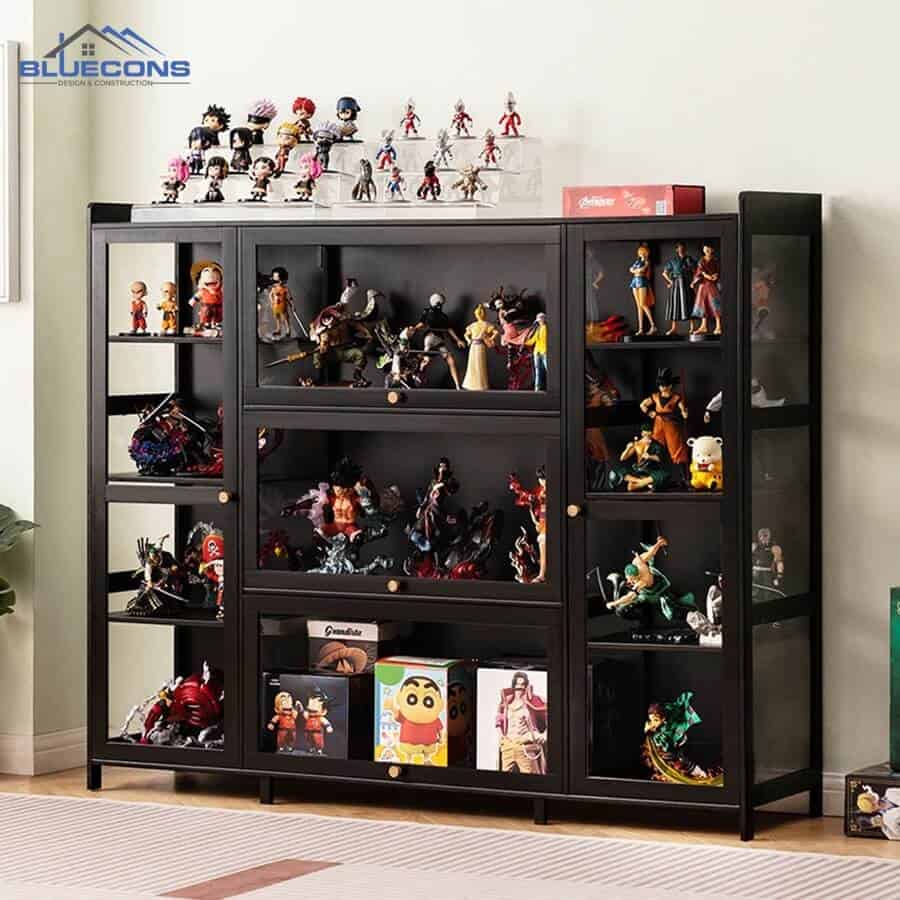 +20 mẫu kệ trưng bày lego đẹp và bắt kịp xu hướng 2024 7 Kệ trưng bày lego bằng gỗ MFC thiết kế đơn giản