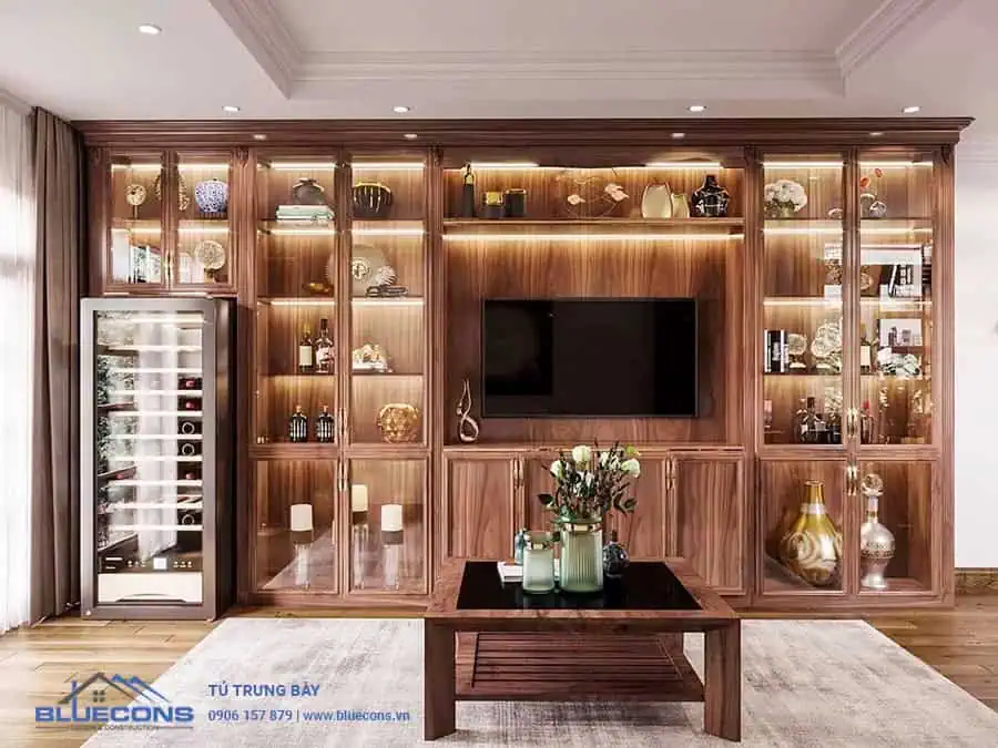 Các mẫu thiết kế tủ trưng bày phòng khách đẹp đẳng cấp