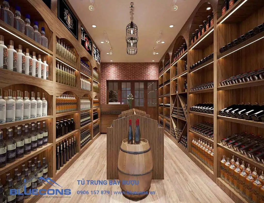 Mẫu thiết kế tủ trưng bày rượu đẹp