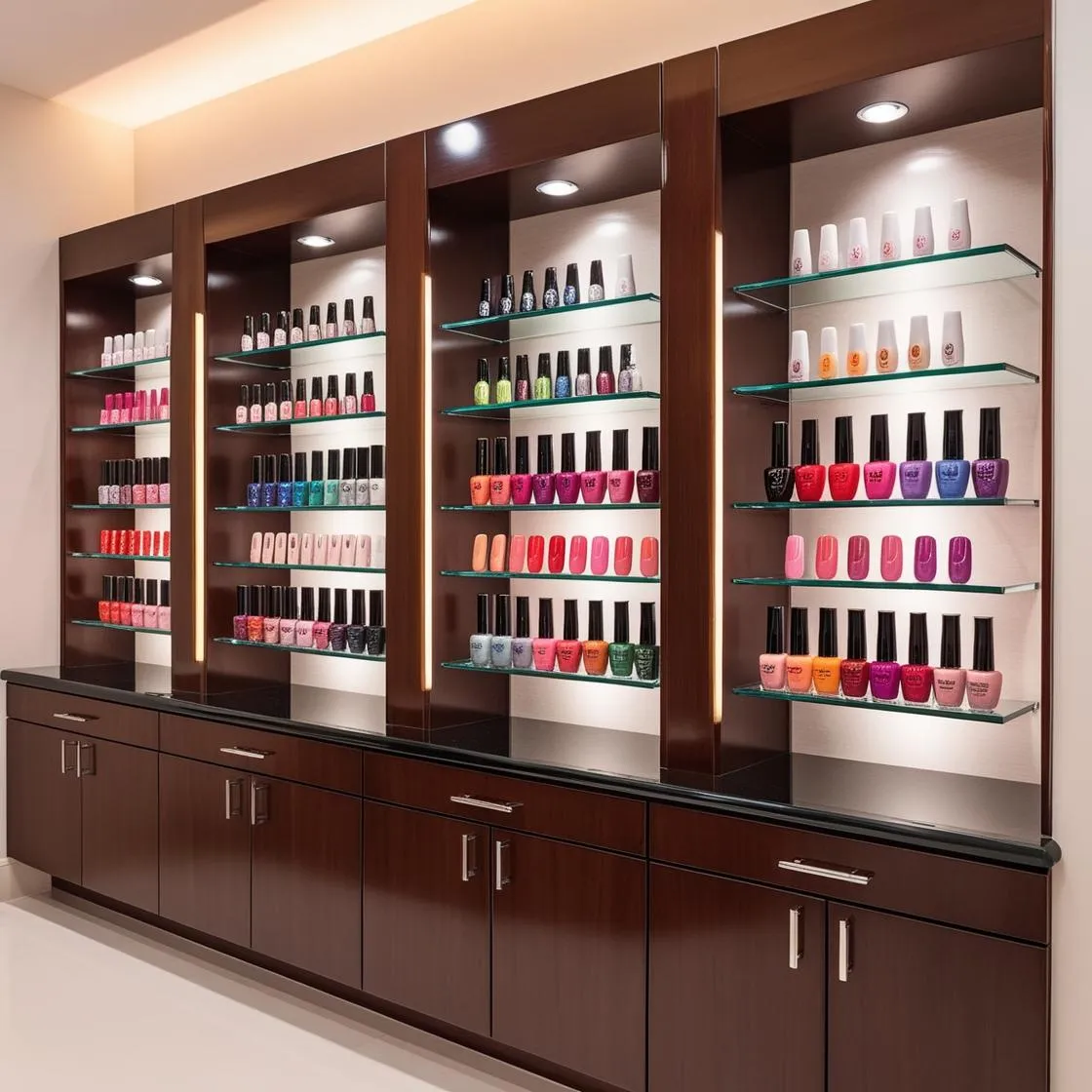 Tủ trưng bày sơn móng cho tiệm nail 23 tủ trưng bày sơn móng cho tiệm nail_