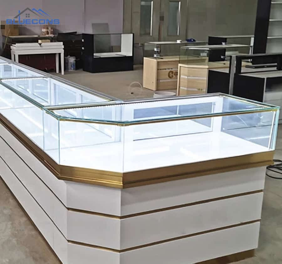 Tủ trưng bày trang sức có đèn