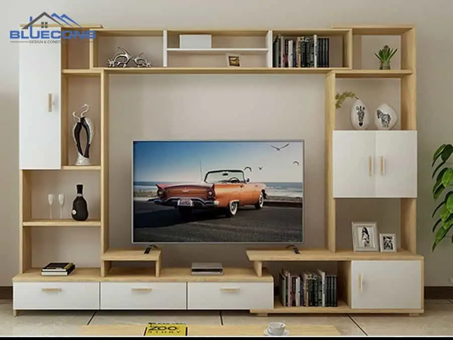 +30 mẫu Tủ Tường Phòng Khách Đẹp - Giá Rẻ Chất Lượng Cao 7 Tủ tường bằng nhựa giá rẻ cho phòng khách