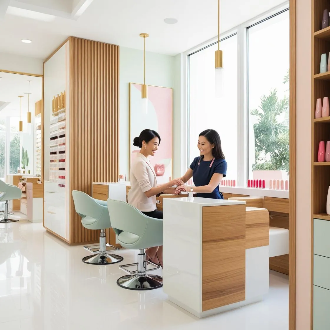 Tư Vấn Thiết Kế Nội Thất Salon Nail - Nail salon interior design consultant 3 tư vấn thiết kế nội thất salon nail_ (2)