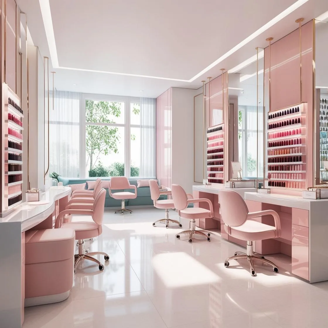 Tư Vấn Thiết Kế Nội Thất Salon Nail - Nail salon interior design consultant 9 tư vấn thiết kế nội thất salon nail_