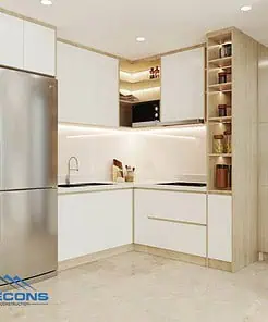 Tủ bếp góc L TB008