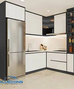 Tủ bếp góc L TB008