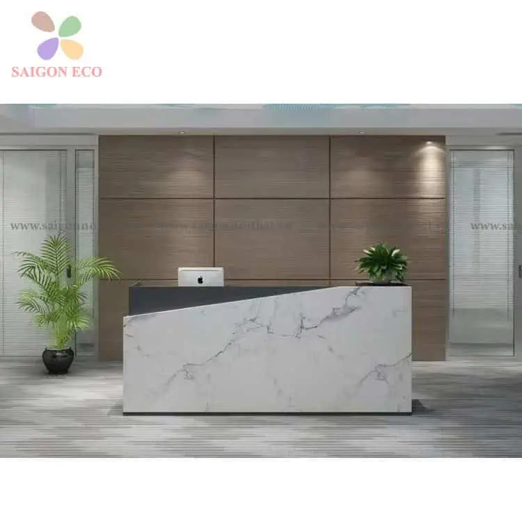Quầy lễ tân bằng gỗ đẹp