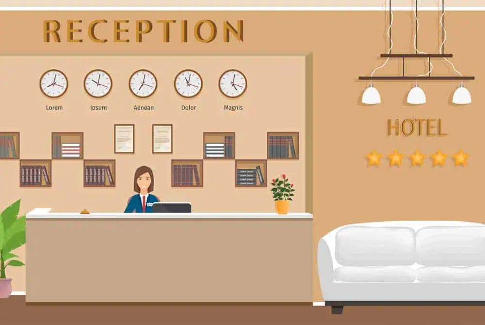 Ánh sáng trong không gian lễ tân