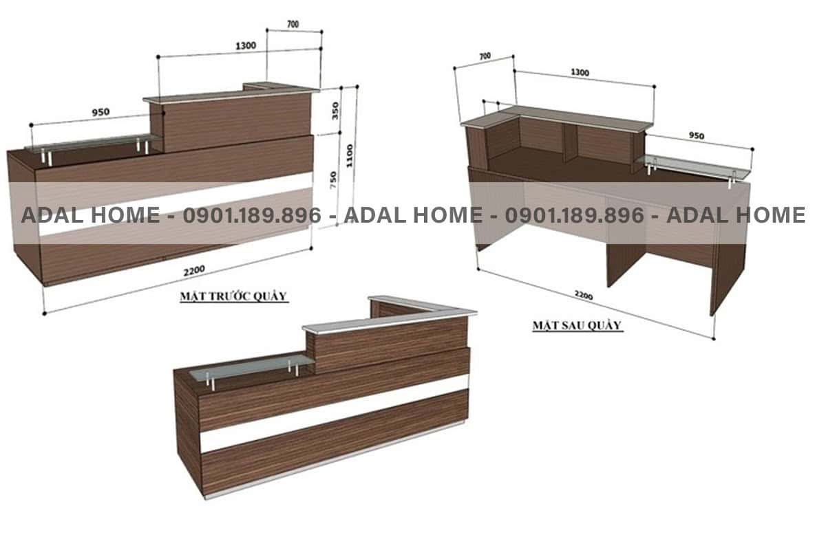 Quầy lễ tân hiện đại