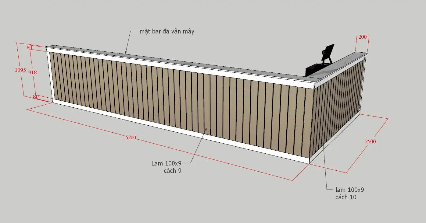 Quầy bar pha chế gỗ công nghiệp mdf chống ẩm và hdf chống nước 27 Quầy bar pha chế gỗ công nghiệp mdf chống ẩm và hdf chống nước